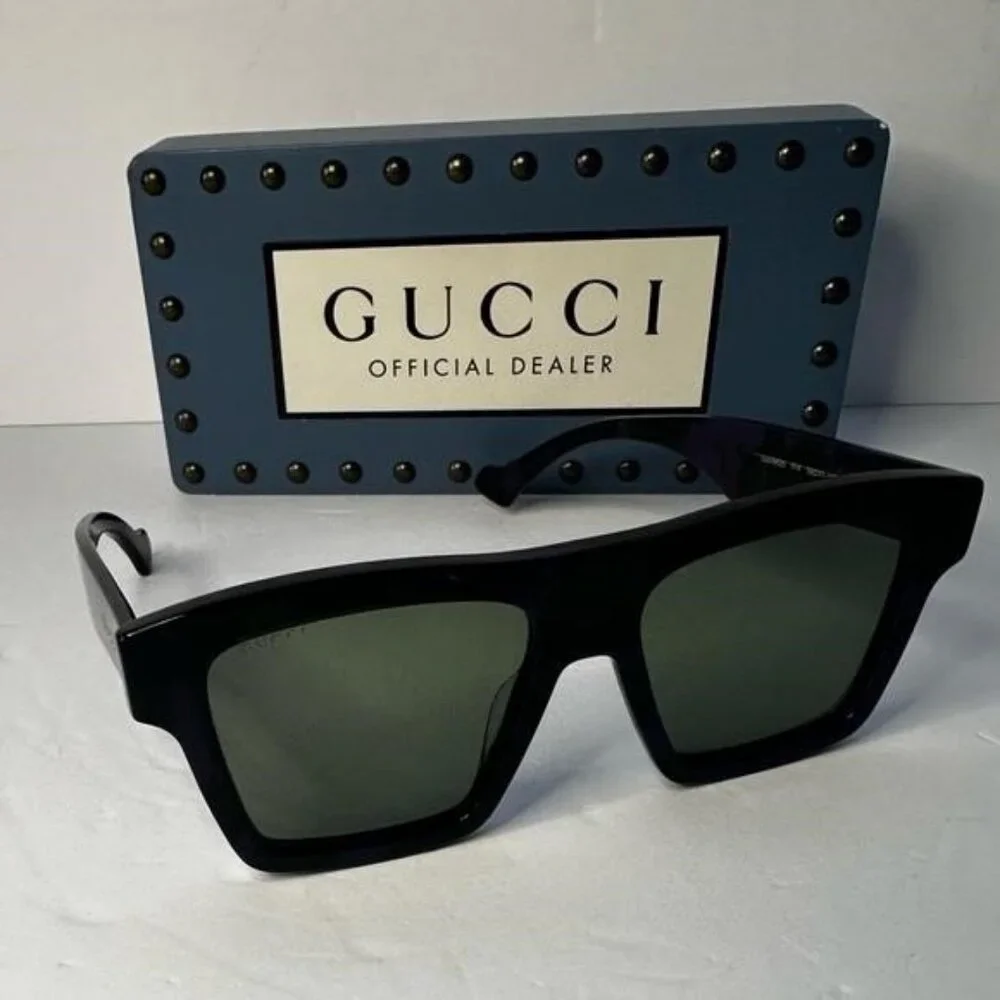 Gucci Men's GG0962Sm Acetate Rectangle Sunglasses